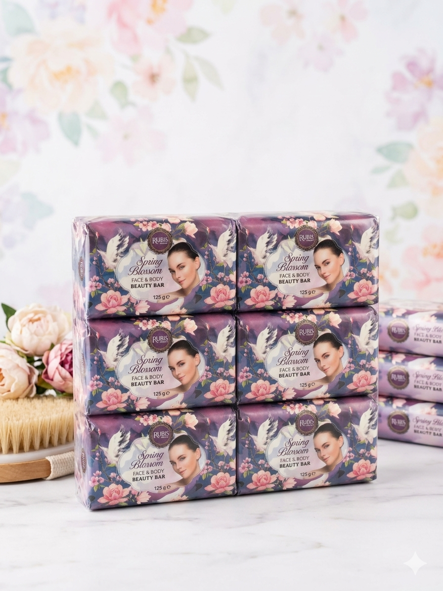 Jabón de Belleza Rubis Spring Blossom – Pack de 6 x 125g